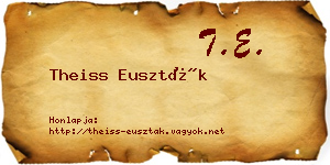 Theiss Euszták névjegykártya